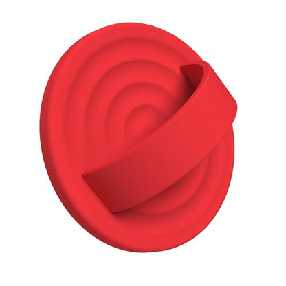 Upgraded Magnetic Phone Grip, Liquid Silicone Soft and Portable, Removable Finger Loop Ring Grip Holder for iPhone, Strong Magnetic Attraction, Compatible with MagSafe Phone Case, Red - color: Red