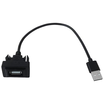 New Male to Female USB Power Socket Adapter, USB Port Car Charger Compatible with Toyota Yaris L 2014–2019