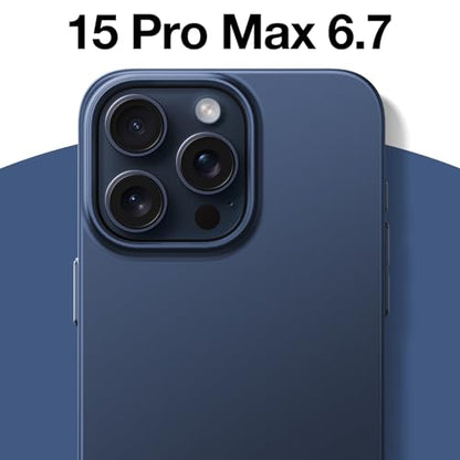 TORRAS Magnetic Slim-Fit for iPhone 15 Pro Max Case, Ultra-Thin 15 ProMax Phone Case Compatible with MagSafe, Lightweight Anti-Scratch Matte Hard Phone 15 ProMax Case 6.7 inch OriginFit, Navy Blue - color: Blue