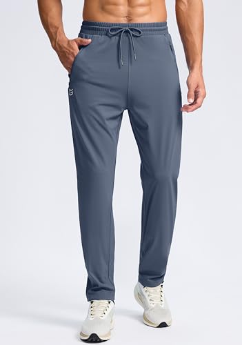 G Gradual Men's 30"/32"/34"/36" Inseam Tall Sweatpants with Zipper Pockets - color: Dusty Blue, size: Small