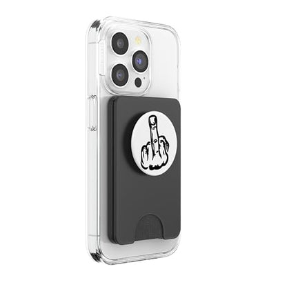 Fuck Off - Middle Finger Phone Popper PopSockets PopWallet for MagSafe - style: Magnetic PopWallet