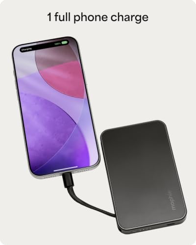 mophie Powerstation Plus mini 5K Portable Charger, Signature Series - size: 5,000mAh