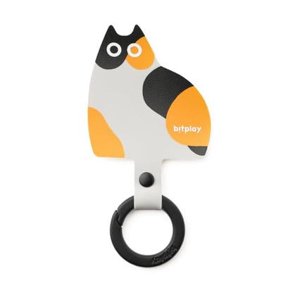 bitplay Stylish Phone Tab, Phone Strap Replacement Part for Cell Phone, Safety Lanyard Patch - color: Calico Kitty