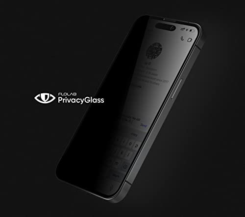 FLOLAB for iPhone 14 Pro Max Privacy Screen Protector is the Best iPhone Tempered Glass that Protects your Privacy - Durable, Smooth as Butter, and Easy to Install, Guaranteed. (Anti Dust)
