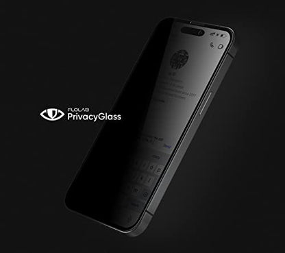 FLOLAB for iPhone 14 Pro Max Privacy Screen Protector is the Best iPhone Tempered Glass that Protects your Privacy - Durable, Smooth as Butter, and Easy to Install, Guaranteed. (Anti Dust)