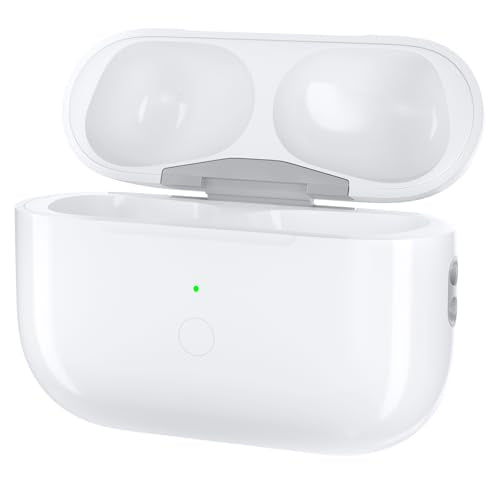 Compatible for AirPods Pro 1st 2nd Gen Wireless Charging Case, L Charging Port Replacement for Airpod Pro 2 Charging Case with Bluetooth Pairing Sync Button - size: 2.39"(Pro 2 Case-L)