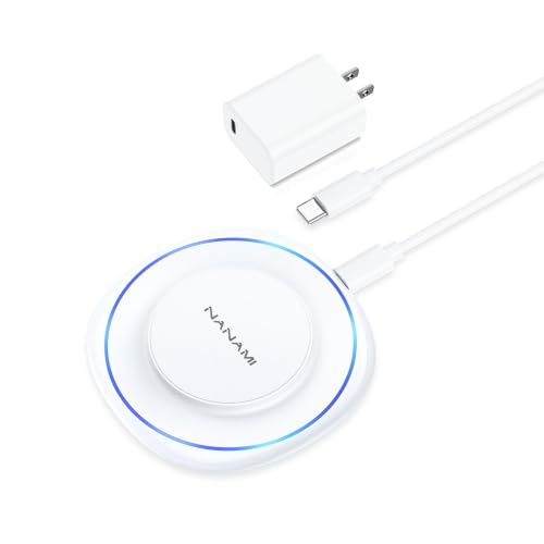 NANAMI Magnetic Wireless Charger Pad for iPhone & AirPods with 20W PD - color: White