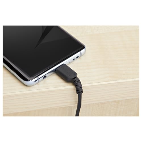 StarTech 6.6ft (2m) USB-A to USB-C Fast Charging Cable, Rugged, Charge & Sync, 3A, Black TPE Jacket - size: 6 ft / 2 m, style: black