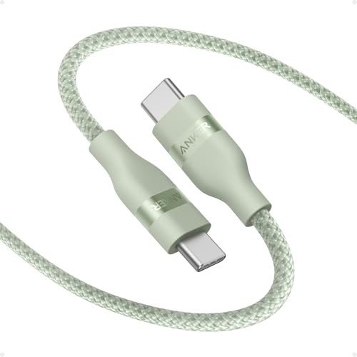 Anker Nano USB C to USB C Cable, 240W Fast Charging Cable (Green, 3ft) - color: Green, size: 3ft