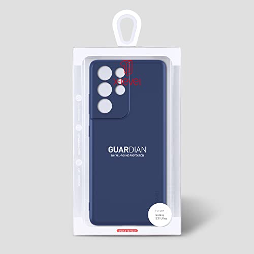 X-level for Samsung Galaxy S21 Ultra Case Slim Fit Soft TPU Super Ultra-Thin [Guardian Series] Phone Back Cover Light Protective Matte Finish Coating Case for Samsung S21 Ultra-Navy Blue - color: Navy blue