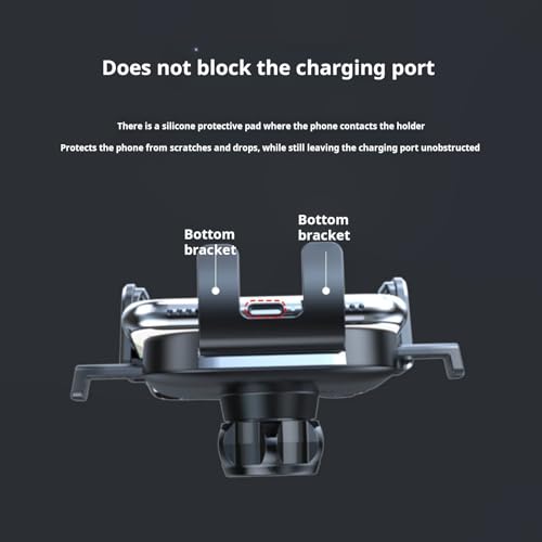 Car Phone Holder Mount for Dodge Charger 2015 2016 2017 2018 2019 2020 2021 2022 2023, ABS Plastic Custom Fit Cell Phone Cradle Dashboard Navigation Bracket Auto Interior Accessories - color: Textured Finish