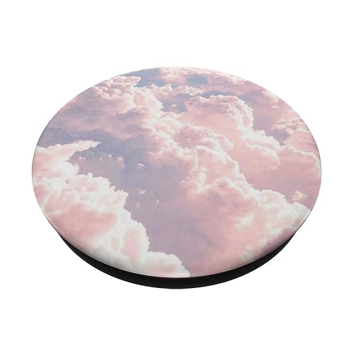 Pastel Pink and Purple Cloud Blue Sky Watercolor Clouds PopSockets Adhesive PopGrip - style: Adhesive PopGrip