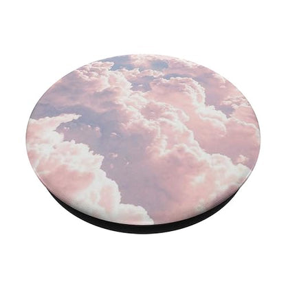 Pastel Pink and Purple Cloud Blue Sky Watercolor Clouds PopSockets Adhesive PopGrip - style: Adhesive PopGrip