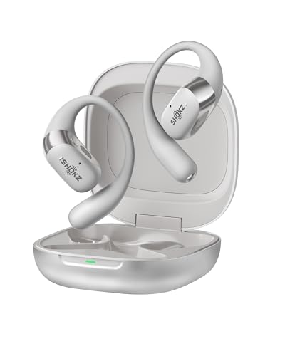 SHOKZ OpenFit 2+ Open-Ear Earbuds, Grey, Dolby Audio,Wireless Charging - color: Grey, style: Dolby Audio / USB-C&Wireless