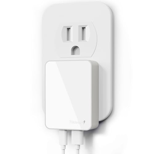 Nekmit USB C Charger, 65W Slim Fast Wall Charger Foldable for Travel, Thin Flat Dual Port with PD 3.0 & GaN Tech for Laptops, MacBook, iPad Pro, iPhone 17/17 Pro / 17 Pro Max, Pixel, Galaxy
