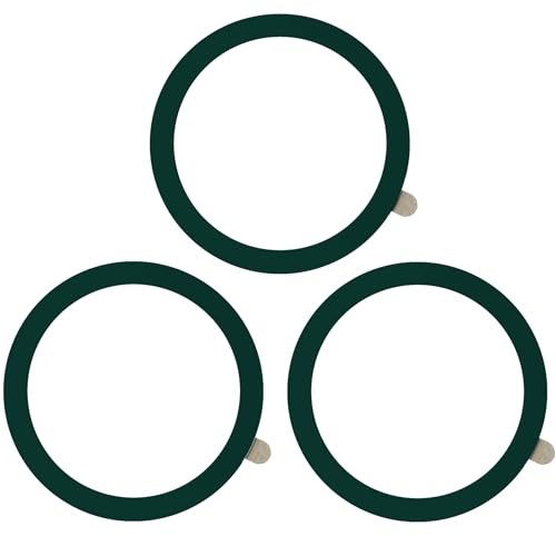 TENOC Universal Metal Ring Sticker, 3Pcs, Dark Green | Compatible with iPhone/Samsung/Android Cellphones, Magnetic Phone Charger/Mount/Holder Conversion - color: Dark Green
