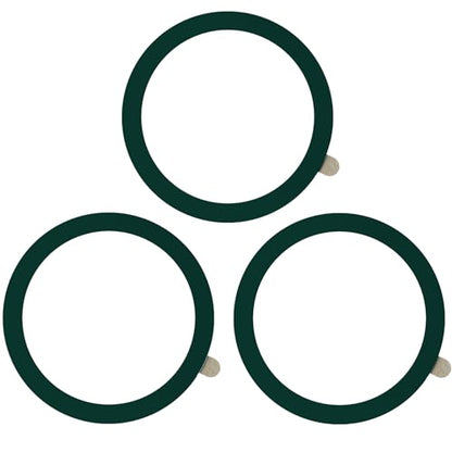 TENOC Universal Metal Ring Sticker, 3Pcs, Dark Green | Compatible with iPhone/Samsung/Android Cellphones, Magnetic Phone Charger/Mount/Holder Conversion - color: Dark Green