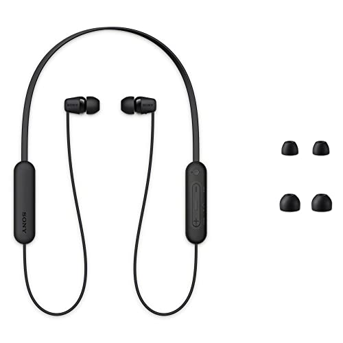Sony WI-C100 Wireless in-Ear Bluetooth Headphones with Built-in Mic, Blue - color: Blue, size: One Size