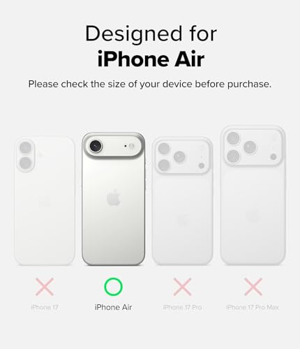 Ringke for iPhone Air Camera Lens Protector [Camera Lens Frame Glass Black] - size: iPhone Air