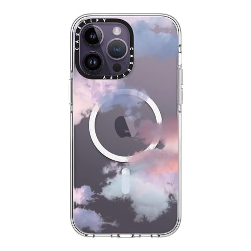 CASETiFY for iPhone 14 Pro Max Case - Impact Clear Compatible with MagSafe | Not Yellowing | 6.6 ft. 3X Military Grade Drop Protection | Clouds | Clear - color: Clouds, size: Iphone 14 Pro Max (6.7")