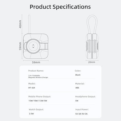 3-in-1 Wireless Charging Station, iPhone Watch AirPods