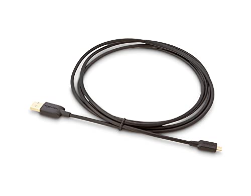 Amazon Basics 5-Pack USB-A to Micro USB Charging Cable for Android Phones and Tablets, 480Mbps Data Transfer, Gold-Plated Plugs, USB 2.0, 6 Foot, Black - size: 6 Feet, style: 5-Pack