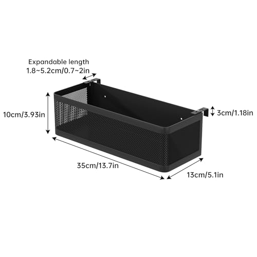 Bedside Caddy Shelf for Bunk Bed, Black, L13.78in*W5.12in*H3.94in - color: Black, size: L13.78in*W5.12in*H3.94in