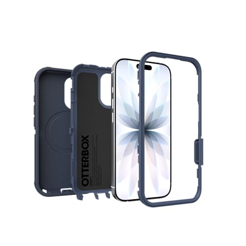OtterBox iPhone 17 Defender Pro Series Case - Blue Sentiment - Tough, Rugged & Durable iPhone Case, Snaps on MagSafe | Tough, Rugged & Durable iPhone Case, Snaps on MagSafe, Multi-Layer, Impact Absorbing iPhone Case - color: Blue Sentiment, style: iPhone