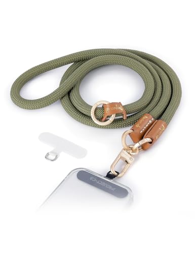 Phone Lanyard 1, Tether Tab 2, Crossbody Cell Phone Lanyard,Rope Lanyard,Universal Adjustable Phone Strap - color: Green-g