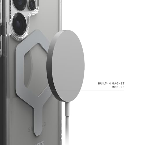 URBAN ARMOR GEAR UAG Designed for Samsung Galaxy S25 Ultra Case 6.9" Plyo Pro - Compatible with Magnetic Charging Transparent Rugged Military Drop Tested Protective Cover, Ice/Silver - color: Plyo Pro - Ice/Silver