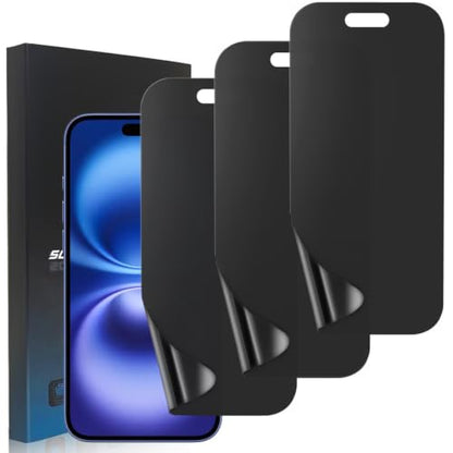 3 Pack Matte Privacy TPU Screen Protector for iPhone 16 Plus 6.7 Inch - size: iPhone 16 Plus