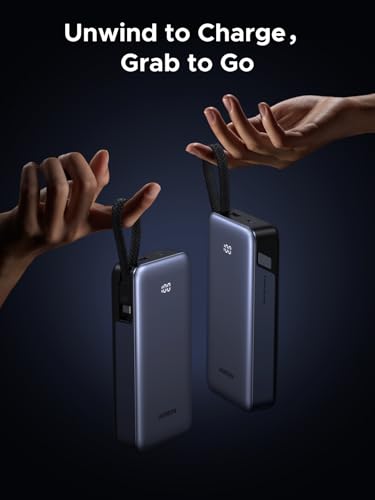 UGREEN Nexode 20000mAh 45W Power Bank, Built-in Cable for iPhone 17 Pro