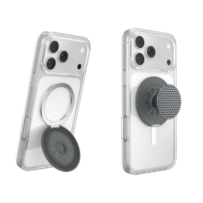 PopSockets Kick-Out Grip for MagSafe, Kickstand- Knurl Gunmetal - color: Knurl Gunmetal, style: MagSafe Kick-Out