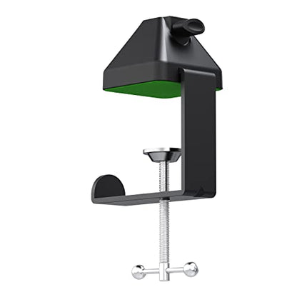 YOUSHAERS Table Mount Clamp, Heavy-Duty Metal Mic Clamp Holder for Mic Boom Arm Stand & Overhead Phone Mount Stand, Fits up to 2.48in/6cm Desktop - color: 01_Black