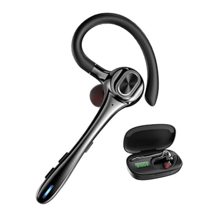 Bluetooth Headset Wireless Earpiece Single Ear Earphones for iOS Android