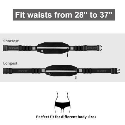 RJ-Sport Race Number Belt Bib Holder with Runner Pouch (Leopard) - color: 09 Leopard