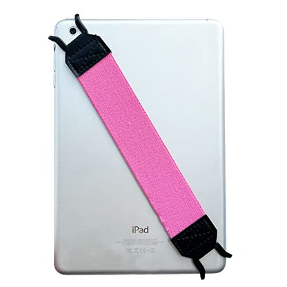 EGO Security Hand-Strap for 9-11 Inch Tablet - iPad/iPad Pro/Air, Kindle Fire HD, Samsung, Lenovo - High-Elasticity Versatile Lightweight Finger Grip Holder - Pink - color: Pink