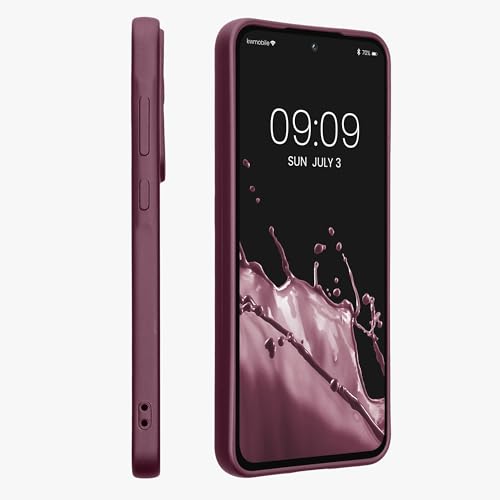 kwmobile Case Compatible with Samsung Galaxy A55 5G Case - Soft Slim Metallic TPU Silicone Cover - Metallic Lavender - color: Metallic Lavender, size: Galaxy A55 5G