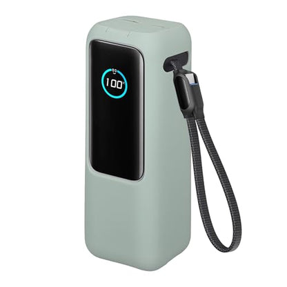 kwmobile Case Compatible with Anker Power Bank 25000mAh (A1695H11) - Portable Powerbank Cover - External Battery Charger Bag, Shockproof - Pastel Green - color: pastel green