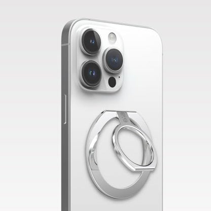 PureGear Magnetic Phone Ring Grip, for MagSafe Kickstand Holder - color: Chrome Silver