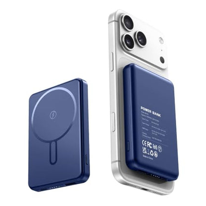 for Magsafe Portable Charger 10000mAh Magnetic Power Bank Battery Pack - color: Blue