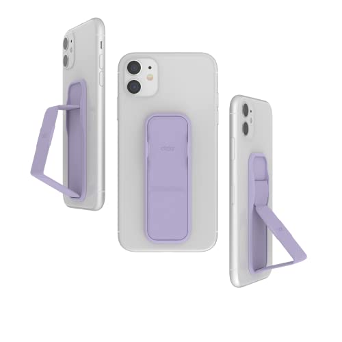 CLCKR Cell Phone Grip and Expanding Stand, Universal Phone Grip Holder for iPhone 15 Pro, Pro Max, Plus, 14 & 13 Models, Samsung Phones, Tablets and More, Lilac