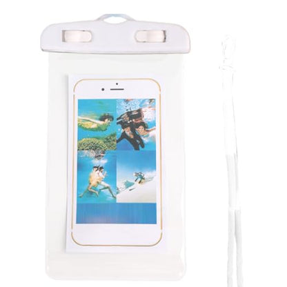 Waterproof Cell Phone Pouch - Touchscreen Transparent Holder for Phone | Swimming Cellphone Bag - for Diving Travel Workout Beach Swimming Cycling Cruise Vacation Running Camping - color: White