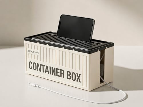 Cable Management Box for Power Strips, Large Cord Organizer