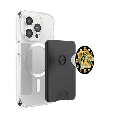 Cute Sunflower Pattern For Gardener And Women Floral Gnome PopSockets PopWallet for MagSafe - style: Magnetic PopWallet