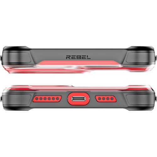 Phone REBEL Clear Case for iPhone 14 Plus [Frosted Series Gen-4] Translucent Matte Texture, Non-Yellowing, Protective Shockproof Bumpers, Metal Buttons, 6.7 Inch 2023 Cover (Frosted Black, No MagSafe) - color: Frosted Black, No MagSafe, size: iPhone 14 Pl