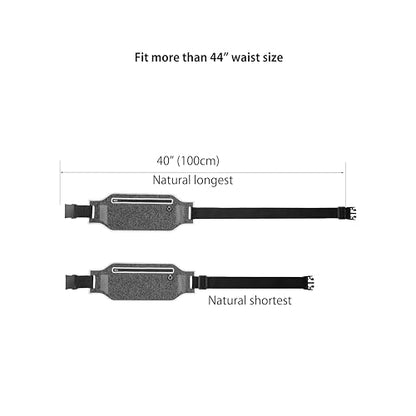 Running belt,Slim Running Waist Fanny Pack Runner Exercise Phone Belt Hip Pouch Bag for Women Men iphone Samsung (Black Grey) - color: Black Grey