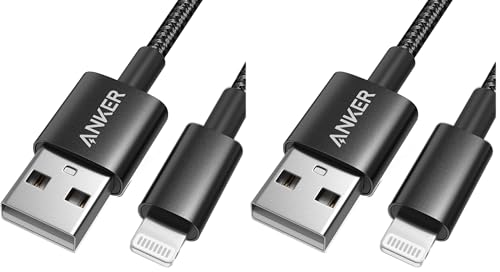 Anker USB A to Lightning Cable, MFi-Certified (2-Pack, 3.3 ft, Black) - color: Black, size: 3.3 feet (Pack of 2)