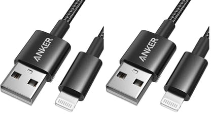 Anker USB A to Lightning Cable, MFi-Certified (2-Pack, 3.3 ft, Black) - color: Black, size: 3.3 feet (Pack of 2)