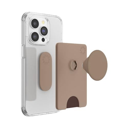 PopSockets Adhesive Phone Wallet with Grip- Latte - color: Latte Adhesive, style: Adhesive